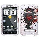 Bloody Rose Rubberized Hard Phone Cover for HTC EVO 4G Protector Case