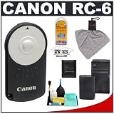 Canon RC-6 Wireless Remote Shutter Release Controller + LP-E6 Battery & Charger + Accessory Kit for EOS 7D Digital SLR Cameras