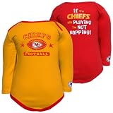 NFL Gerber Kansas City Chiefs Infant Red-Gold Gametime 2-Pack Long Sleeve Creeper Set (3-6 Months)