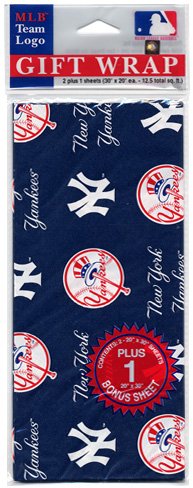 New York Yankees Wrapping Paper (Flat w/ Bonus Sheet)