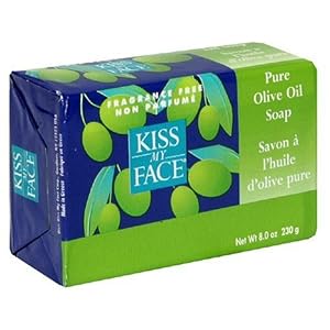 Kiss My Face Pure Olive Oil Bar Soap, 8-Ounce Bars (Pack of 8)