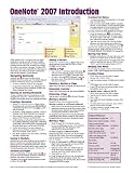 OneNote 2007 Introduction Quick Reference Guide (Cheat Sheet of Instructions, Tips & Shortcuts - Laminated)