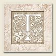 AbsorbaStone Coaster set~ Monogram Initial T ~ 4 Tile Drink Coasters ~ code 589