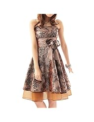 Short Satin General Print  Prom Dress/Party Dress  With a Bow(s)