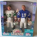 1998 Starting Lineup - Pro Football Hall of Fame Legends - Joe Namath and Johnny Unitas