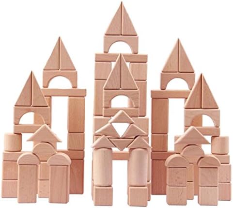 TRESS 100PCS Environmentally Friendly Wooden Building Blocks Children's Educational Toys Wood Blocks