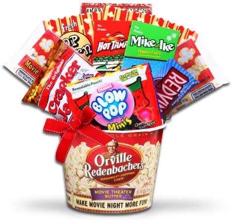 Rudolph's Movie Night Popcorn and Snacks Gift Basket