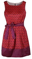 Petite Polka Dot Print Belted  Dress