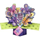 THE ORIGINAL POP UPS - 003 - FLOWERS & BUTTERFLIES BIRTHDAY CARD