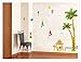 Kappier® Tropical Beach with Palm Trees and Sailboats Peel & Stick Wall Decals