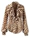 Silk animal print blouse