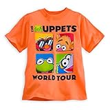 Disney Store - Muppets Most Wanted World Tour Tee - Size 7/8 Orange