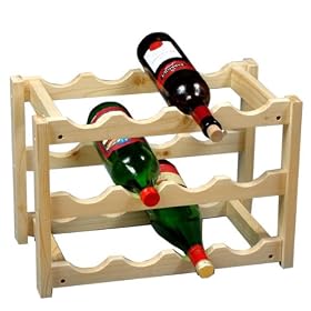 Loywe Wooden Wine Rack Wine Shelf for 12 bottles LW70