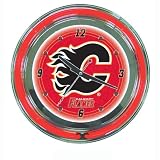 NHL Calgary Flames 14-Inch Diameter Neon Clock