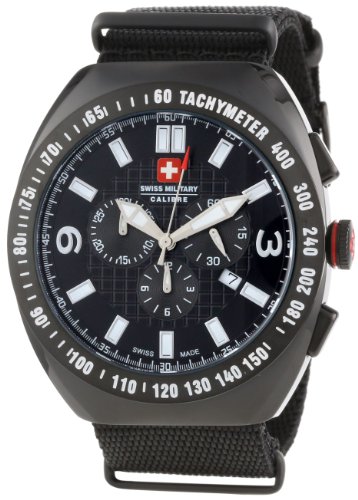 Swiss Military 06-4C2-13-007T - Reloj analógico de cuarzo para hombre con correa de tela, color negro