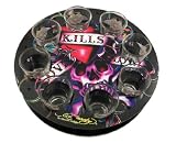 Ed Hardy Love Kills Slowly 8 Pc Shot Glass Set W/ Tray