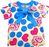 Amazon：ソフト　MIL DE BERRY 水玉＆リボンTシャツ 120cm イエロー [62] 30/-ソフト天竺 X21056-02