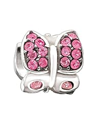 Authentic Chamilia Charm "Flutter - Rose Swarovski" 2025-0834