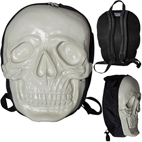 Kreepsville Skull Backpack Glow in the Dark Latex Gothic Zombie Halloween