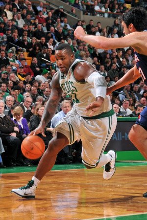 Atlanta Hawks v Boston Celtics: Glen Davis Photographic Poster Print by Steve Babineau, 28x42