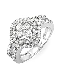 1.25 Carat (ctw) 14K White Gold White Round Diamond ladies Vintage Bridal Engagement Ring 1 1/4 CT