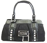 Guess Electric Logo Handbag in Coal (Black) (GUESS, PURSES, BAGS)