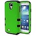 Galaxy S4 Case, MagicMobile Hybrid Impact Shockproof Cover Hard Armor Shell and Soft Silicone Skin Layer [ Green - Black ] with Screen Protector and Stylus
