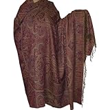Meditation Shawl Jacquard Design Wool Accessory 106 x 55 inches (psleyb174) Meditation Shawl Jacquard Design Wool Accessory 106 x 55 inches (psleyb174)