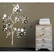 Black and White Flowers Striking Wall Stickers