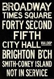 Professionally Framed New York City Times Square Broadway Vintage Subway Poster - 13x19 with RichAndFramous Black Wood Frame