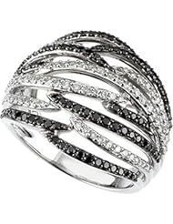 1 ct tw Black & White Diamond Ring - Size 7