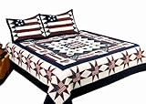 American Hometex Great America 100-Percent Cotton Quilt Set, King