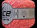 Salmon Pink Mini Glitz Ladder Yarn Ice Silver Sparkles Trellis 31515 50gr 164Yd