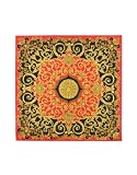 Versace Medusa Logo Ornamental Printed Silk Square Scarf Blue