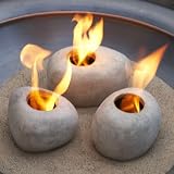 Natural Grey Fire Rock Torches with Gel Fuel