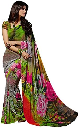 Mayloz Georgette Graphic Print Saree Sari M306-47014