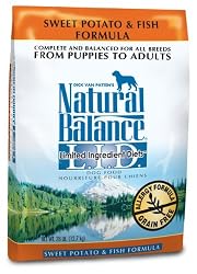 Natural Balance Dry Dog Food, Grain Free Limited Ingredient Diet Fish and Sweet Potato Recipe, 28 Pound Bag