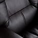 Cafe Brown Leather Recliner with Ottoman