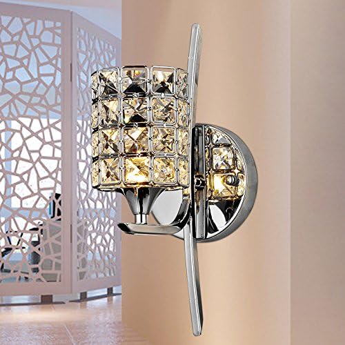 Modern decorative wall lamp increases the optical switch minimalist modern K9 crystal wall lamp Creative Arts bed before the mirror wall lamp bedroom living room hallway