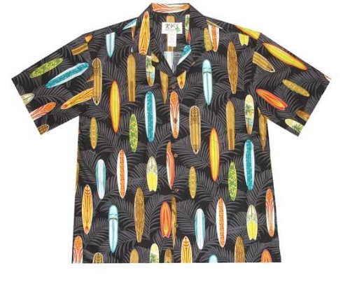 MEN'S FANCY SURF BOARDS HAWAIIAN ALOHA SHIRT