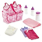 New! You & Me Baby Doll Diaper Tote Bag with Accessories