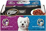 Cesar Canine Cuisine Variety Pack (New York Strip, Filet Mignon) for Small Dogs, 3.5-Ounce Trays (Pack of 24)