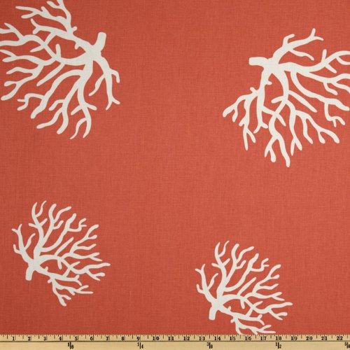 Premier Prints Coral Coral/White Fabric