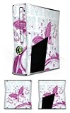 Design Skins for Microsoft Xbox 360 Slim - Pink Butterfly Design Folie
