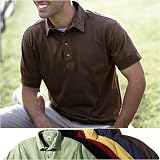 Direct-Dyed Jersey Polo at Authentic Pigment