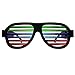Light up Shutter Glasses by Glowseen -Sound Reactive-USB Rechargeable Rave Glasses--Black