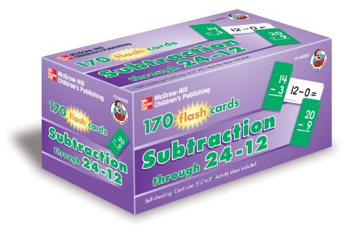 Childrens Toyshop  Toys : Flash Cards Subtraction To 24-12