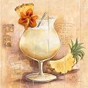 Eurographics K-SSV1030 Sonia Svenson, Pina Colada 20 x 20 cm, Keilrahmenbild (keine Einrahmung nötig) - cocktails