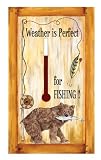 Sunset Vista Designs Kathy Hatch Cabin Collection Woodlands Bear Thermometer