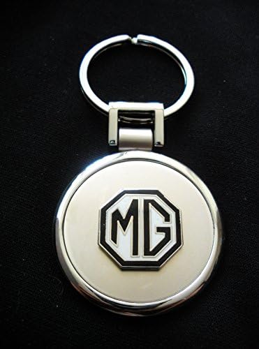 MG Brushed Chrome & Silver Keyring